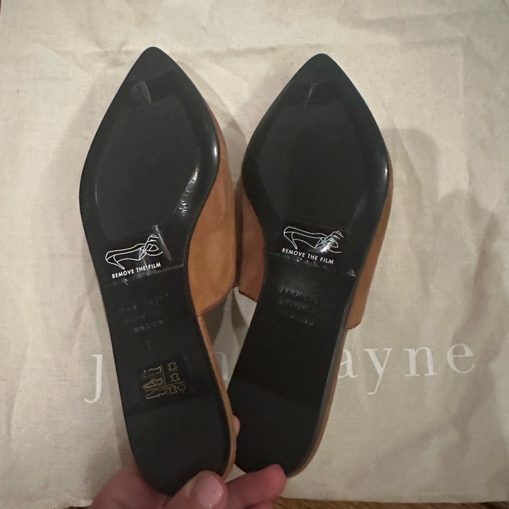 NWT Jenni Kayne Women's Tan Suede Mules - Picture 4 of 4